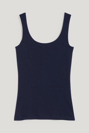 Donna - Top basic - blu scuro