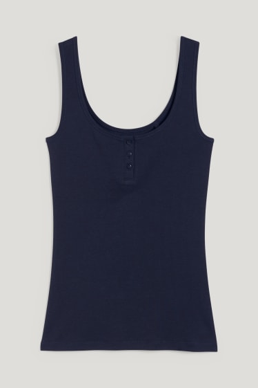 Donna - Top basic - blu scuro