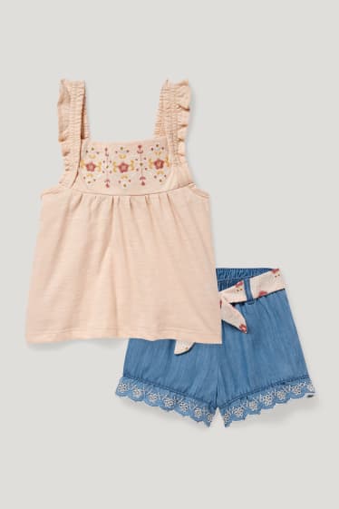 Baby Girls - Baby-Outfit - 2 teilig - rosa