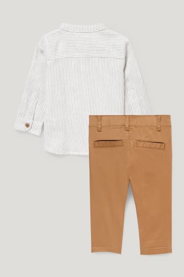 Baby Boys - Baby-Outfit - 2 teilig - beige