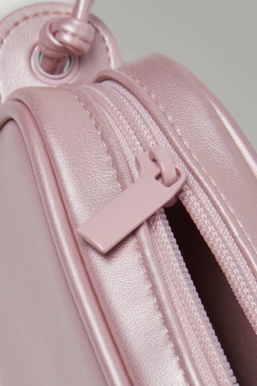 Kids Girls - Bag - faux leather - shiny - rose