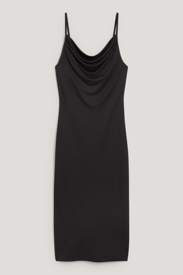 Damen - Figurbetontes Kleid - schwarz