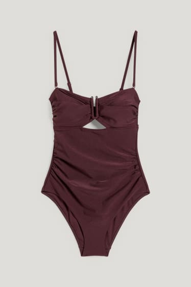 Dona - Banyador - enconxat - LYCRA® XTRA LIFE™ - vermell fosc
