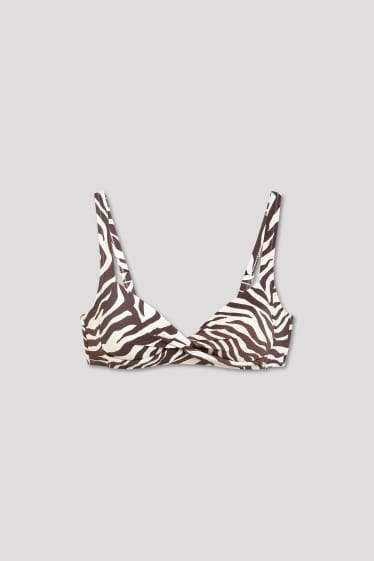 Femei - Top bikini - vătuit - LYCRA® XTRA LIFE™ - cu model - alb-crem