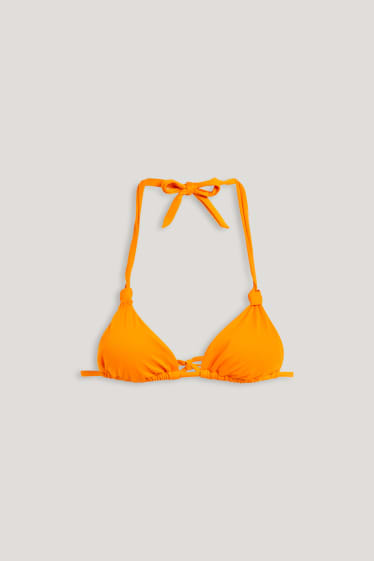 Femei - Top bikini - cupe triunghiulare - vătuit - LYCRA® XTRA LIFE™ - portocaliu