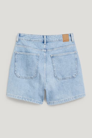 Femei - Pantaloni scurți de blugi - talie înaltă - LYCRA® - denim-albastru deschis