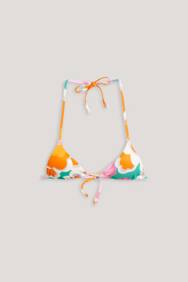 Femei - Top bikini - cupe triunghiulare - vătuit - LYCRA® XTRA LIFE™ - portocaliu