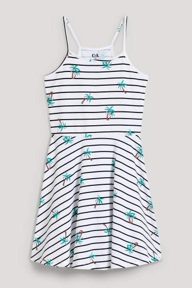 Kids Girls - Jurk - gestreept - wit
