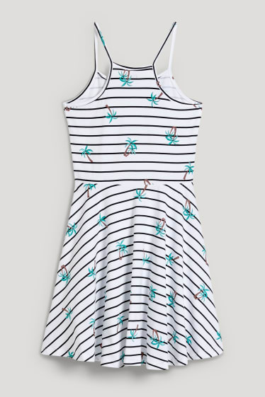 Kids Girls - Jurk - gestreept - wit