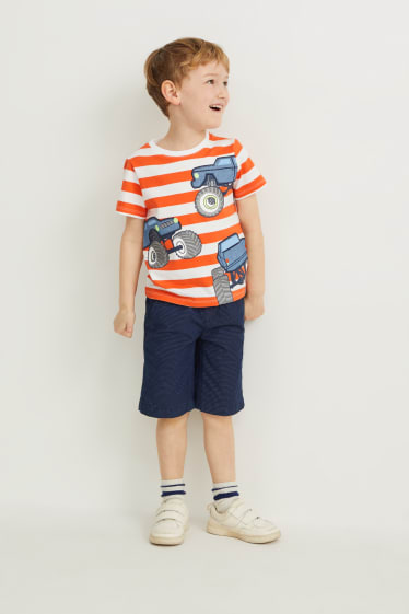 Toddler Boys - Multipack of 2 - Bermuda shorts - striped - blue / gray