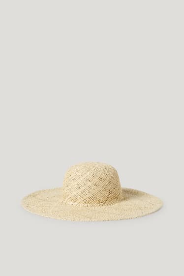Femmes - Chapeau de paille - beige