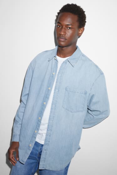 Clockhouse nen - Camisa texana - relaxed fit - Kent - texà blau clar