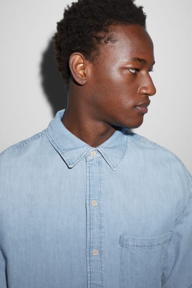 Clockhouse nen - Camisa texana - relaxed fit - Kent - texà blau clar