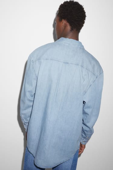 Clockhouse nen - Camisa texana - relaxed fit - Kent - texà blau clar