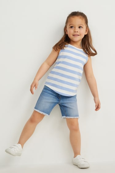 Toddler Girls - Korte spijkerbroek - jeanslichtblauw