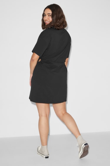 Damen XL - CLOCKHOUSE - T-Shirt-Kleid - schwarz
