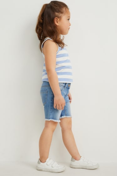 Toddler Girls - Korte spijkerbroek - jeanslichtblauw