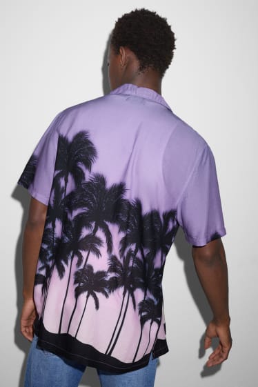 Clockhouse homme - Chemise - regular fit - col à revers - violet clair