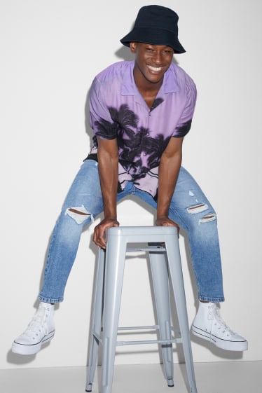 Clockhouse homme - Chemise - regular fit - col à revers - violet clair