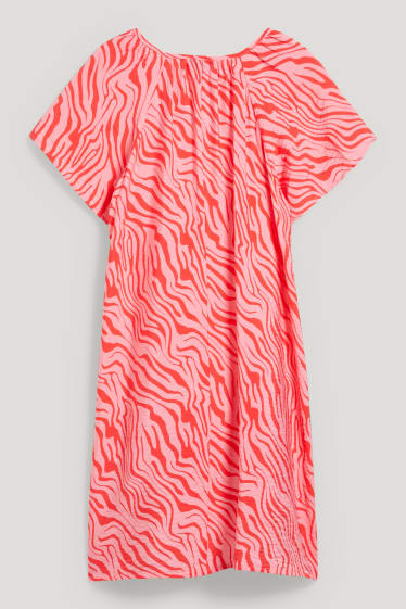 Damen - A-Linien Kleid - gemustert - pink