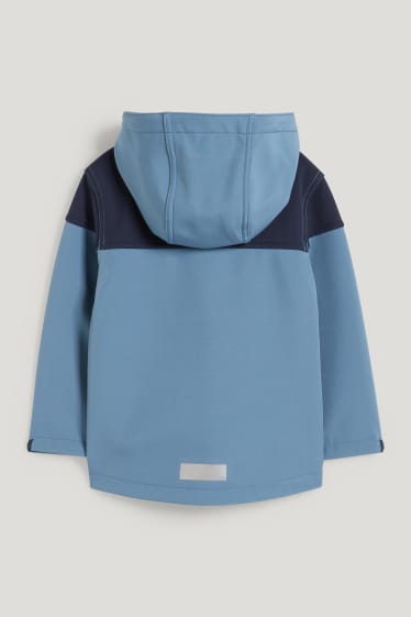 Toddler Boys - Geacă softshell cu glugă - albastru