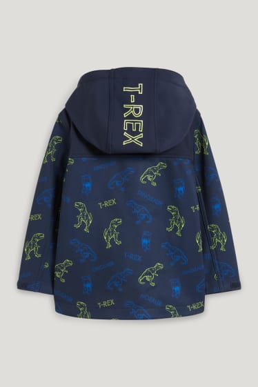 Toddler Boys - Dino - geacă softshell cu glugă - albastru închis