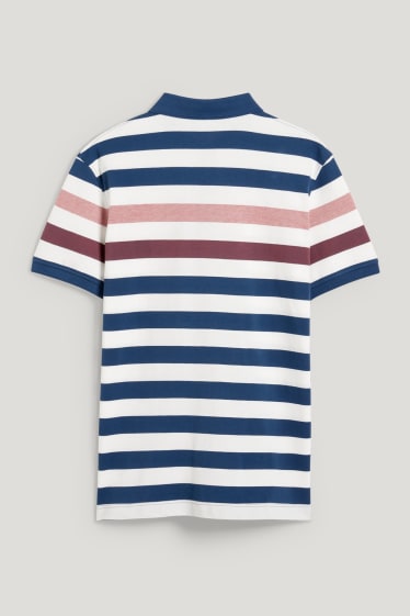 Hommes - Polo - à rayures - blanc crème