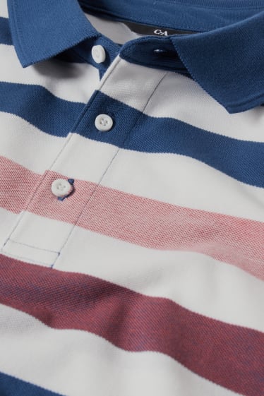 Hommes - Polo - à rayures - blanc crème