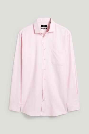 Herren - Hemd - Regular Fit - Cutaway - bügelleicht - rosa