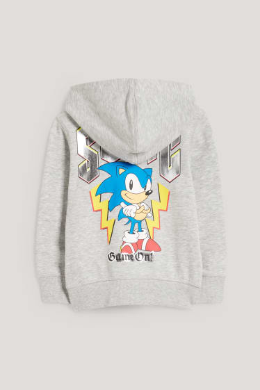 Esclusiva online - Sonic - giacca di felpa con cappuccio - grigio chiaro melange