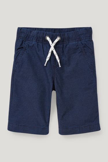 Toddler Boys - Bermuda - a righe - blu scuro