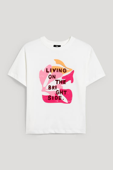 Kobiety - T-shirt - kremowobiały
