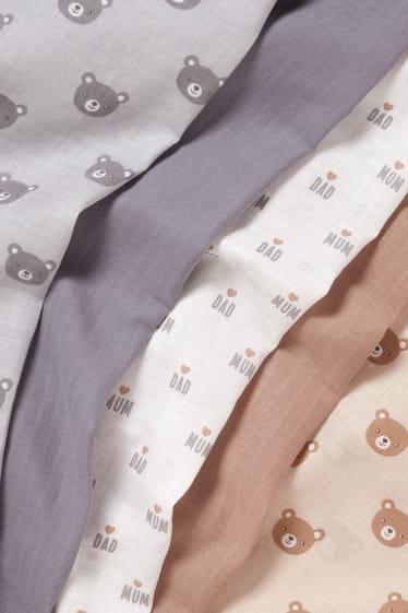 Baby Girls - Confezione da 5 - telo di mussola per neonati - beige chiaro