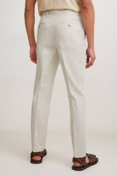 Uomo - Pantaloni coordinabili - slim fit - bianco crema