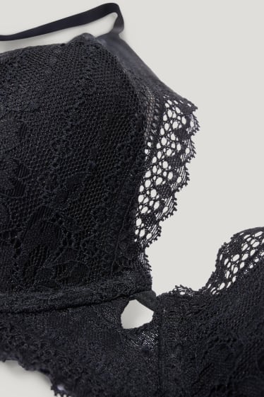 Femmes - Soutien-gorge avec armatures - DEMI - ampliforme - noir