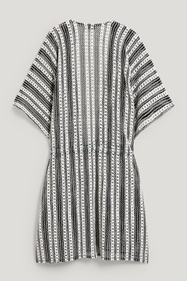 Femmes - Kimono - à rayures - noir