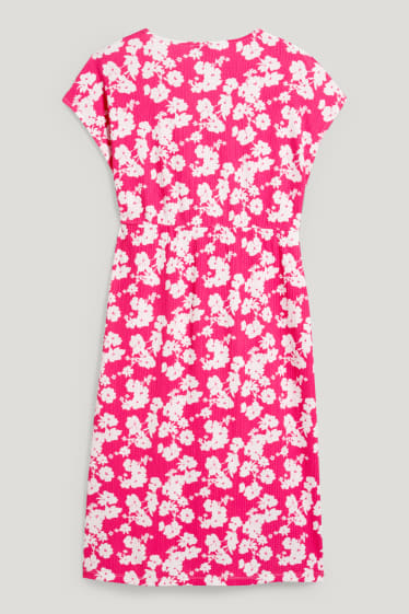 Mujer - Vestido cruzado de lactancia - de flores - fucsia