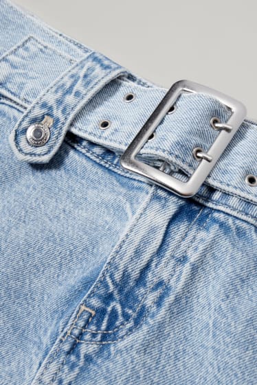 Clockhouse Girls - CLOCKHOUSE -- minigonna di jeans con cintura - jeans azzurro