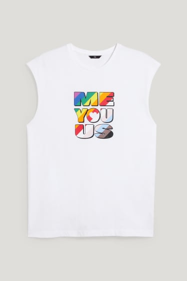 CLOCKHOUSE - top - unisex - PRIDE - blanco