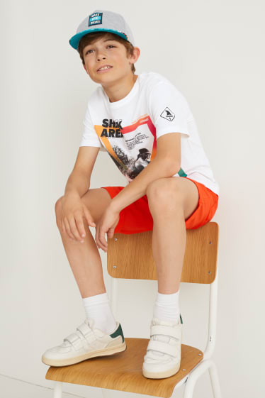 Reverskraag - T-shirt - wit