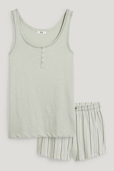Donna - Pigiama con pantaloni corti - verde menta