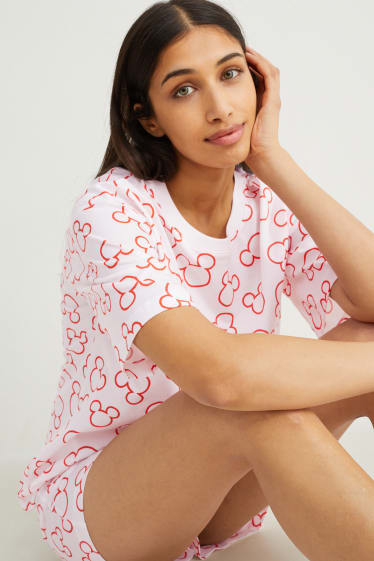 Donna - Pigiama con pantaloni corti - Topolino - bianco / rosso