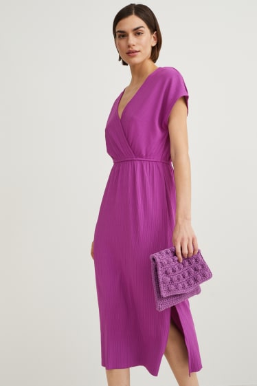Damen - Wickelkleid - lila