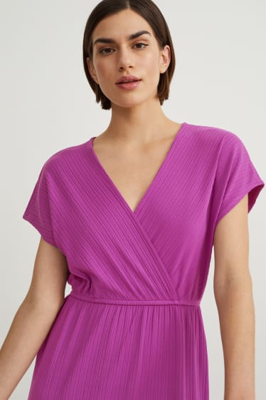 Damen - Wickelkleid - lila