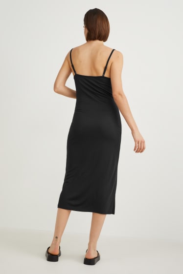 Damen - Figurbetontes Kleid - schwarz