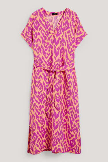 Damen - Kleid - pink / orange