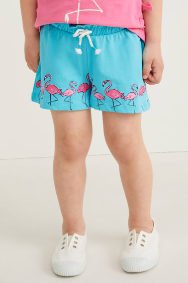 Toddler Girls - Set van 3 - shorts - lichtblauw