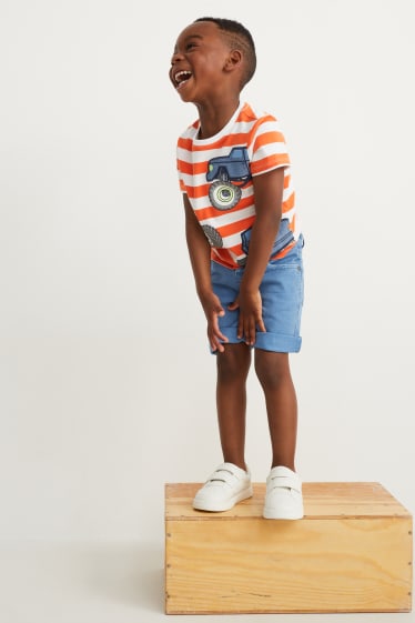 Toddler Boys - Kurzarmshirt - gestreift - orange