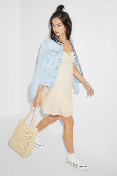 Clockhouse Girls - CLOCKHOUSE - A-Linien Kleid - hellbeige