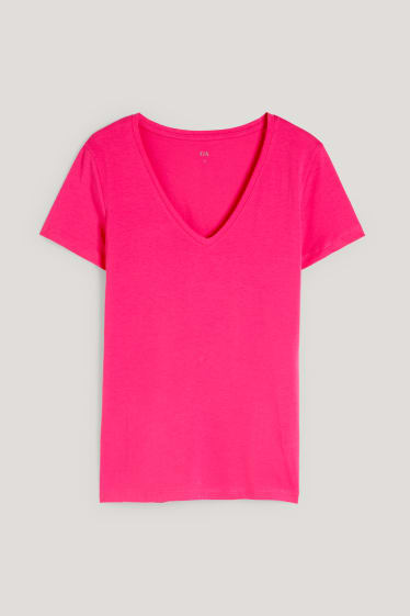 Kobiety - T-shirt basic - różowy